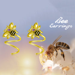 Bee Earrings 925 Silver - Bella Trendee