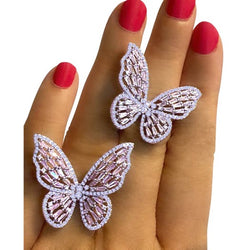 Butterfly ring 925 Silver Cubic Zirconia - Bella Trendee