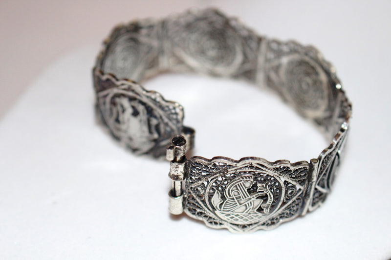 Ancient Egyptian Silver Bracelet - Bella Trendee
