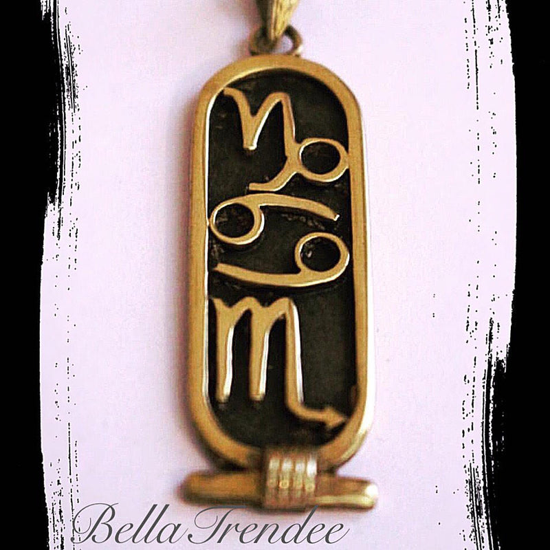 Amazon.com: Name Pendant, Initial Pendant, Monogram Pendant,Egyptian  Sterling Silver Custom Personalize Cartouche Charm In Hieroglyphics or  Arabic Or English - Up to (10 Characters) : Handmade Products