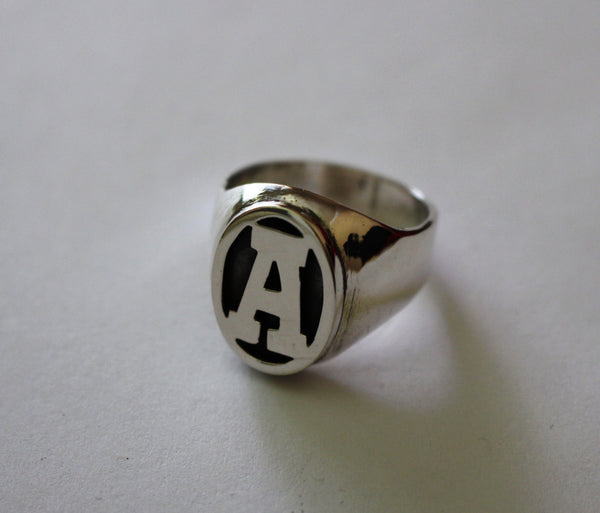 Custom Made Silver Monogram Ring - Bella Trendee