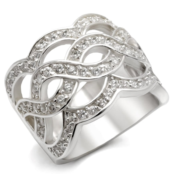 Rhodium 925 Sterling Silver Ring - Bella Trendee