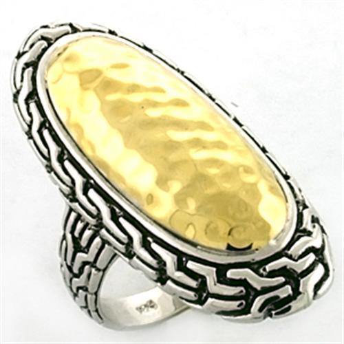 Gold+Rhodium 925 Sterling Silver Ring - Bella Trendee