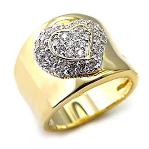 Gold+Rhodium 925 Sterling Silver Ring - Bella Trendee