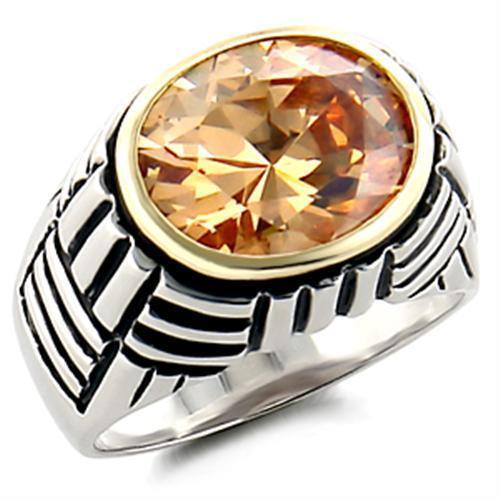 Reverse Two-Tone 925 Sterling Silver Ring - Bella Trendee