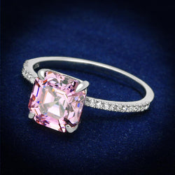 925 Sterling Silver Ring with Cubic in Rose - Bella Trendee